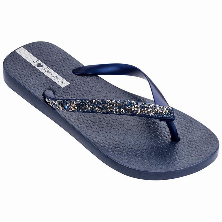 Tongs Ipanema Pebble Bleu Marine Femme | DZN-1779023