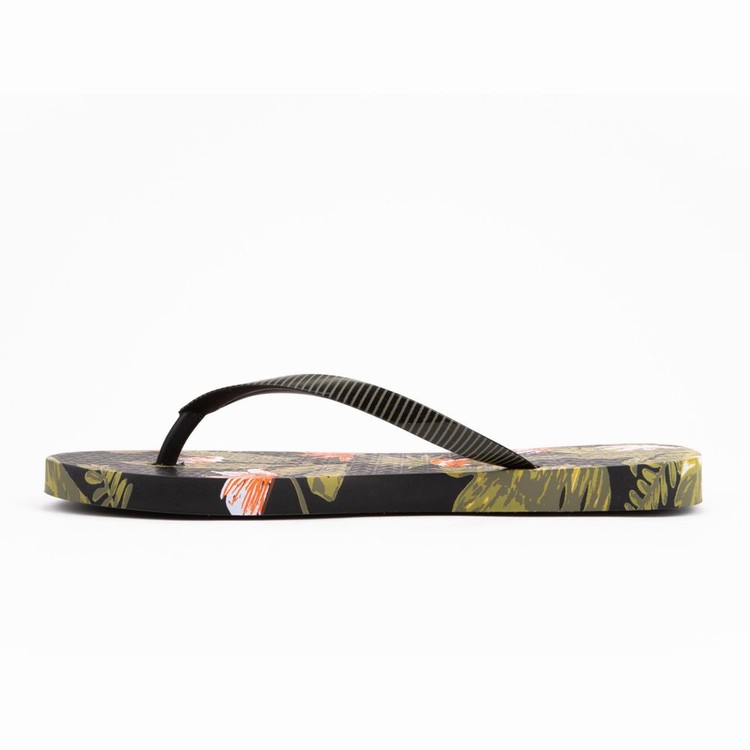 Tongs Ipanema Paradise Noir Vert Femme | RFH-8921865