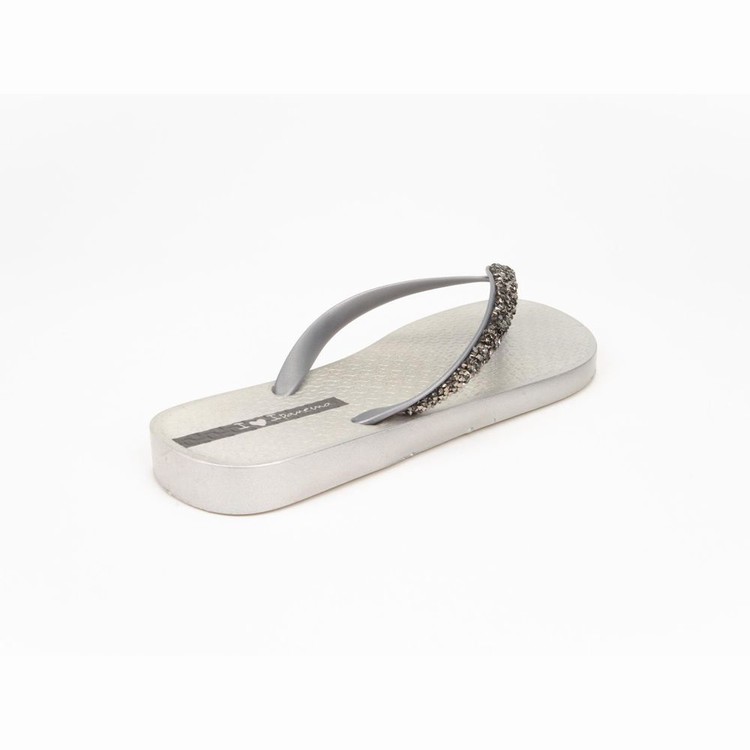 Tongs Ipanema Pebble Blanche Argent Femme | GRU-0338622