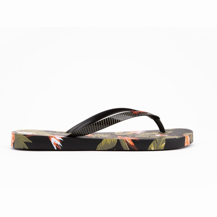 Tongs Ipanema Paradise Noir Vert Femme | RFH-8921865