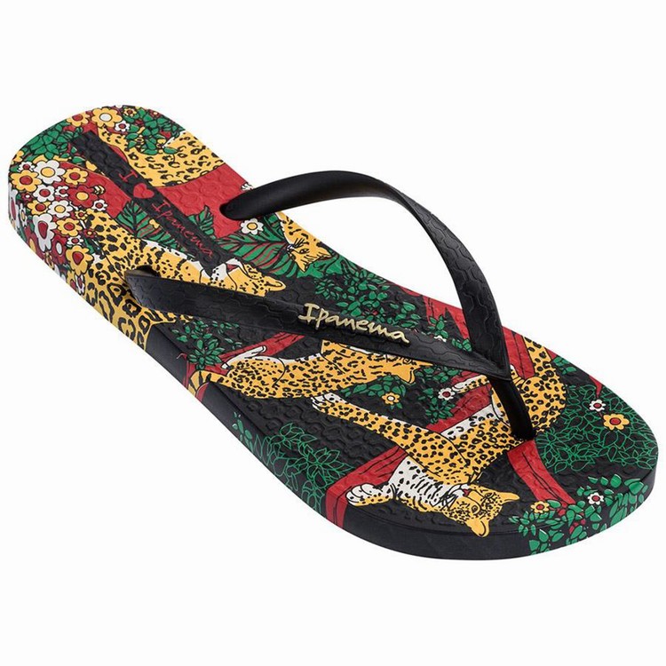 Tongs Ipanema Pop Noir Vert Jaune Femme | YPJ-6642786