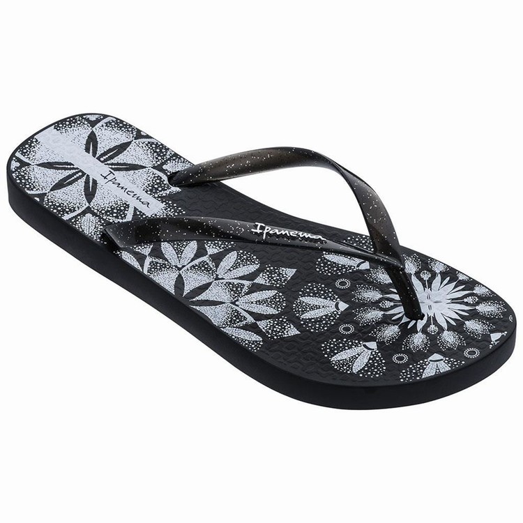 Tongs Ipanema Sem Igual Tattoo Noir Blanche Femme | EEE-9782288