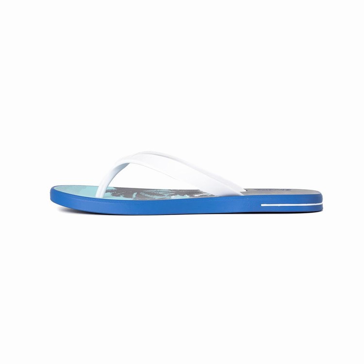 Tongs Ipanema 10 Palm Bleu Blanche Homme | RWK-4454325