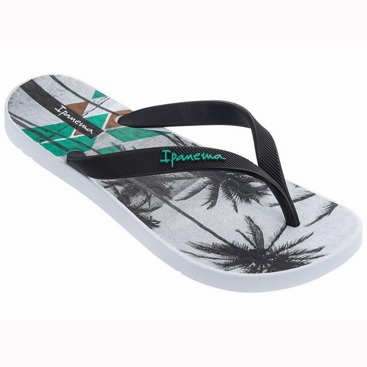 Tongs Ipanema Arpoador Palm Blanche Noir Homme | GPU-0822198