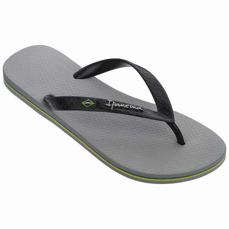 Tongs Ipanema Brasil Classic II Ad Grise Noir Homme | GCR-0948109