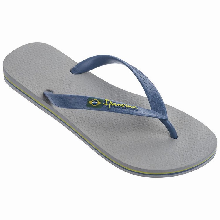 Tongs Ipanema Brasil Classic II Ad Grise Bleu Homme | GAB-2360061