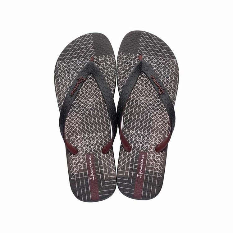 Tongs Ipanema Parati II Noir Bordeaux Homme | NJE-1297730