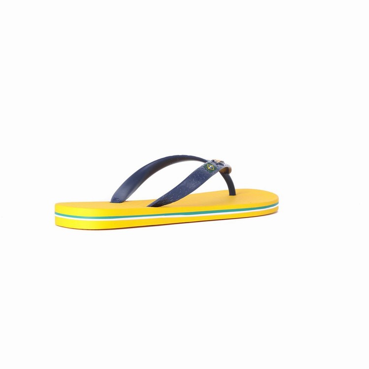 Tongs Ipanema Classic Brazil II Jaune Bleu Homme | MKG-5271565