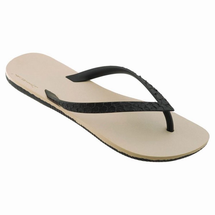 Tongs Ipanema RJ Beige Noir Homme | JXJ-5398207