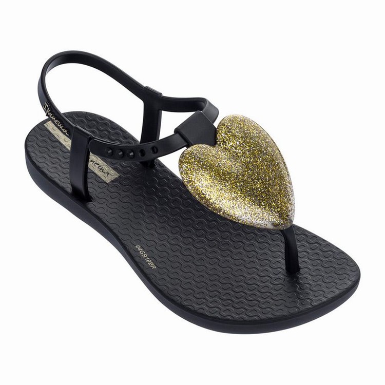 Sandales Ipanema Love Noir Doré Enfant | RFL-4081098