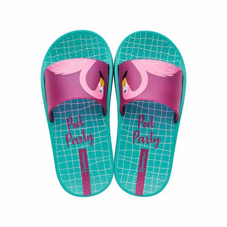 Sandales Ipanema Slippy Vert Rose Enfant | TRU-3963118