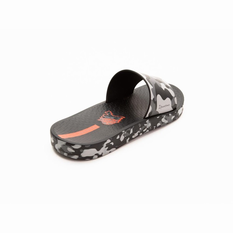 Sandales Ipanema Slippy Noir Grise Enfant | ATU-0777576