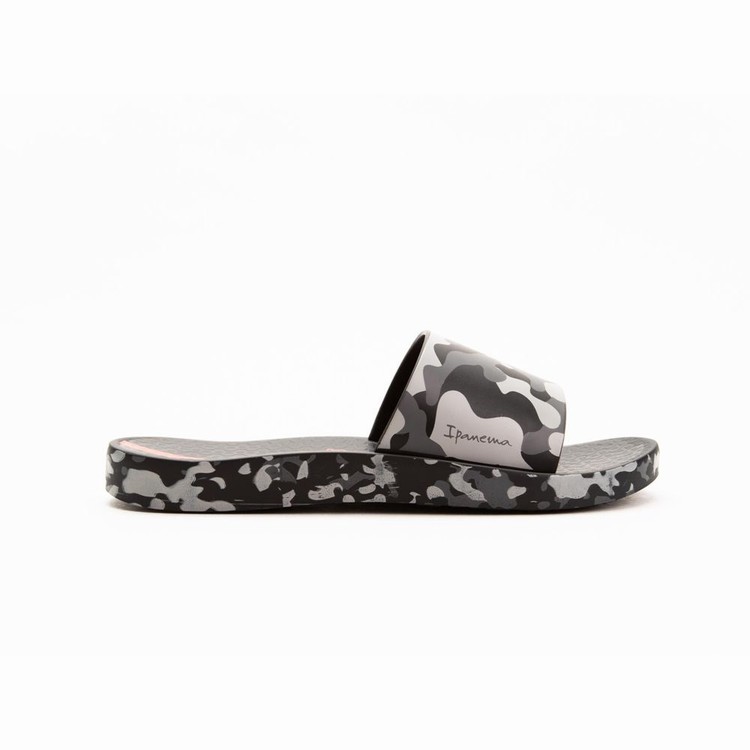 Sandales Ipanema Slippy Noir Grise Enfant | ATU-0777576