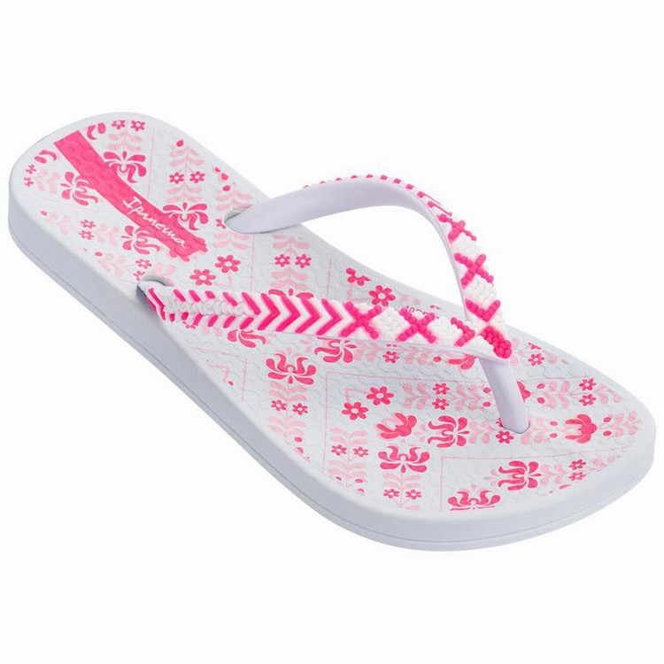 Tongs Ipanema Ana Lovely II Blanche Rose Enfant | MHN-4453281