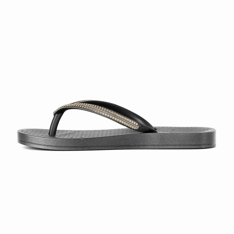 Tongs Ipanema Ana Metallic IV Noir Doré Enfant | MGY-8724005