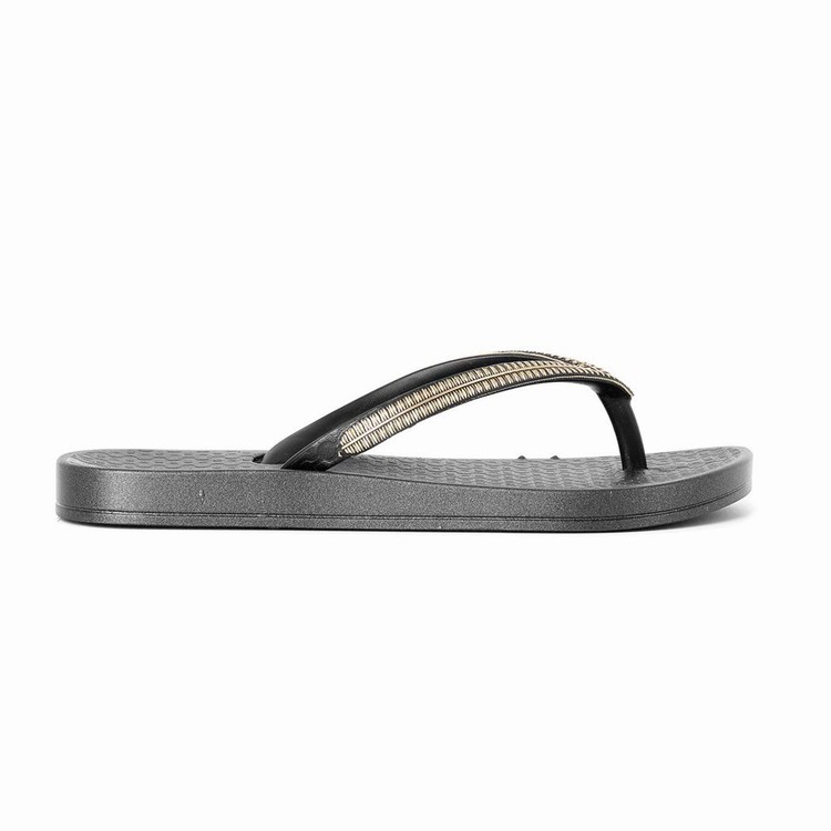 Tongs Ipanema Ana Metallic IV Noir Doré Enfant | MGY-8724005