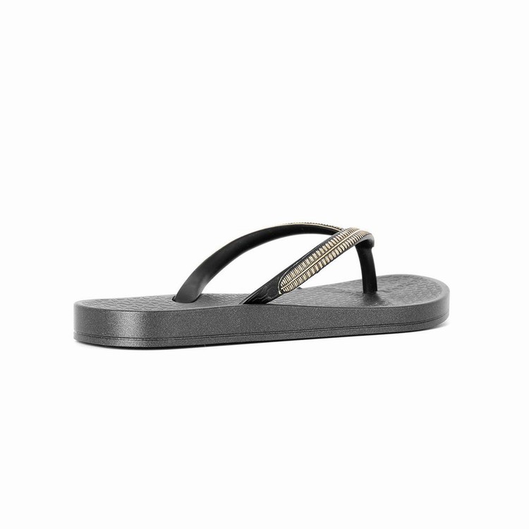 Tongs Ipanema Ana Metallic IV Noir Doré Enfant | MGY-8724005