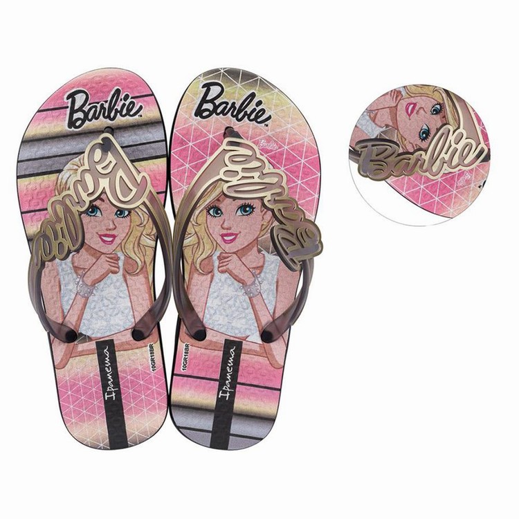 Tongs Ipanema Barbie Style Noir Doré Rose Enfant | TEJ-6338633