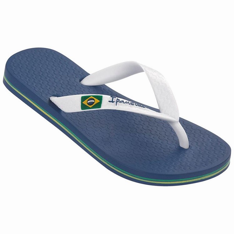 Tongs Ipanema Brazil Bleu Blanche Enfant | ZOQ-2528689