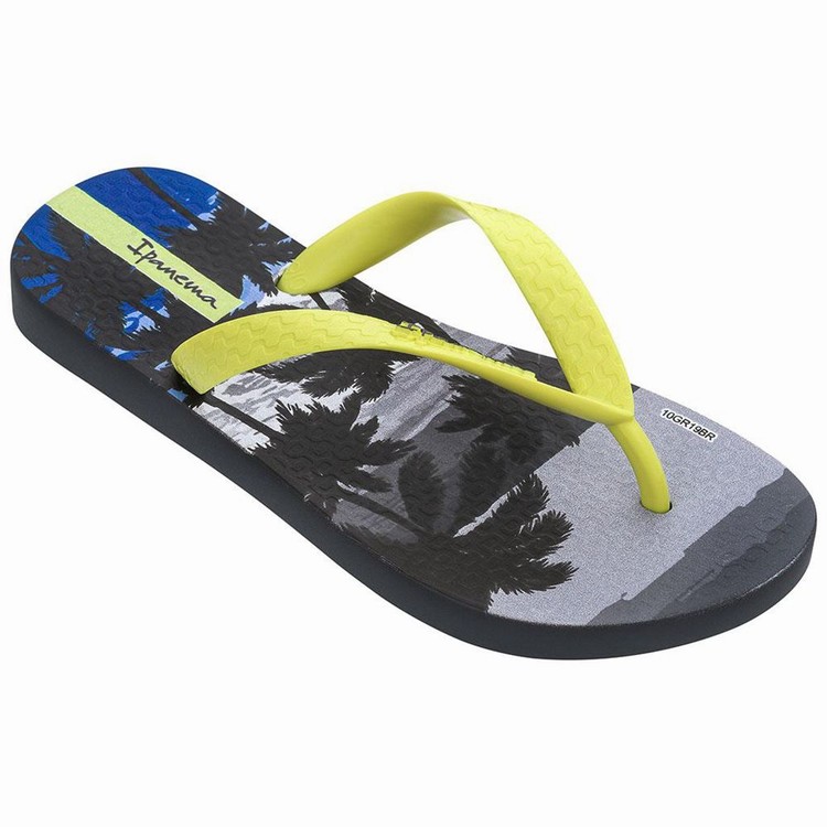 Tongs Ipanema Classic VIII Grise Jaune Enfant | DVN-3432849