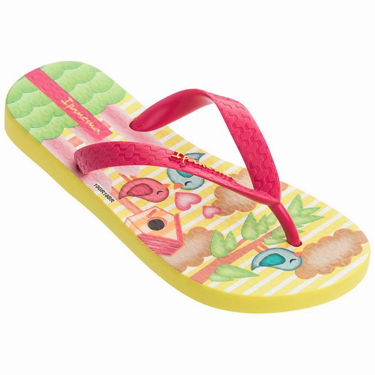 Tongs Ipanema Fun V Jaune Rose Enfant | WXG-5302247