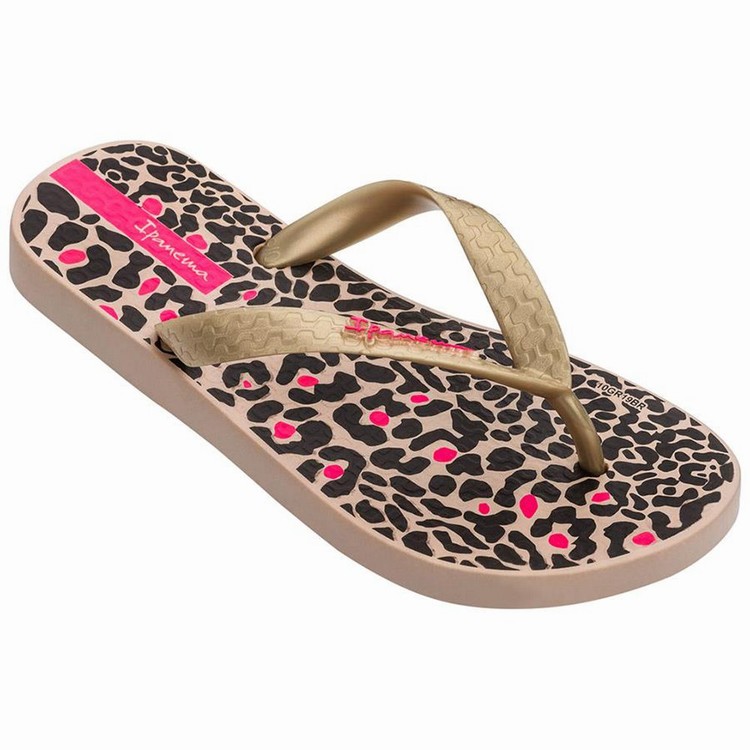 Tongs Ipanema Tropics Beige Doré Noir Enfant | QPY-3337502