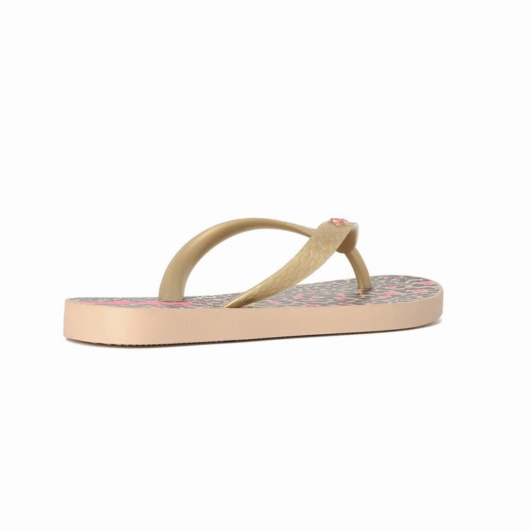 Tongs Ipanema Tropics Beige Doré Noir Enfant | QPY-3337502