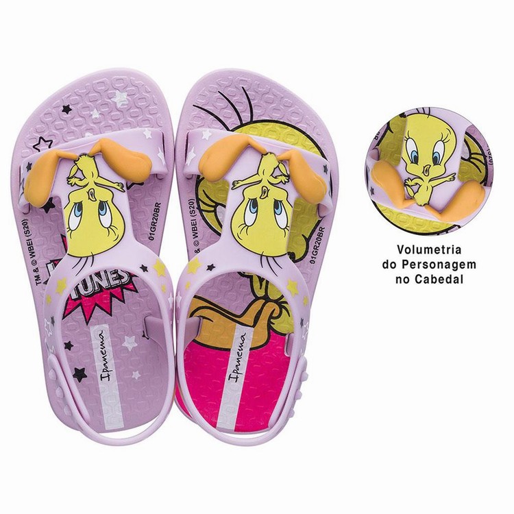 Sandales Ipanema Looney Tunes Rose Bebe | SFE-5357641