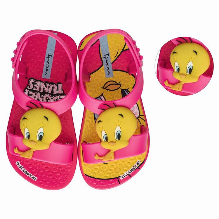 Sandales Ipanema Looney Tunes Rose Jaune Bebe | GRJ-0978598