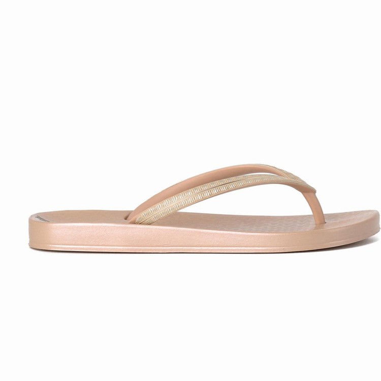 Tongs Ipanema Ana Metallic IV Beige Doré Femme | TMZ-7267124