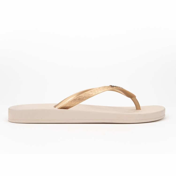 Tongs Ipanema Ana Tan Beige Doré Femme | HER-0946069