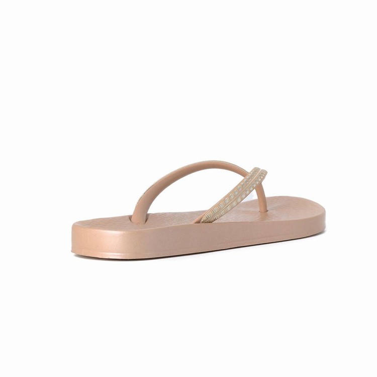 Tongs Ipanema Ana Metallic IV Beige Doré Femme | TMZ-7267124